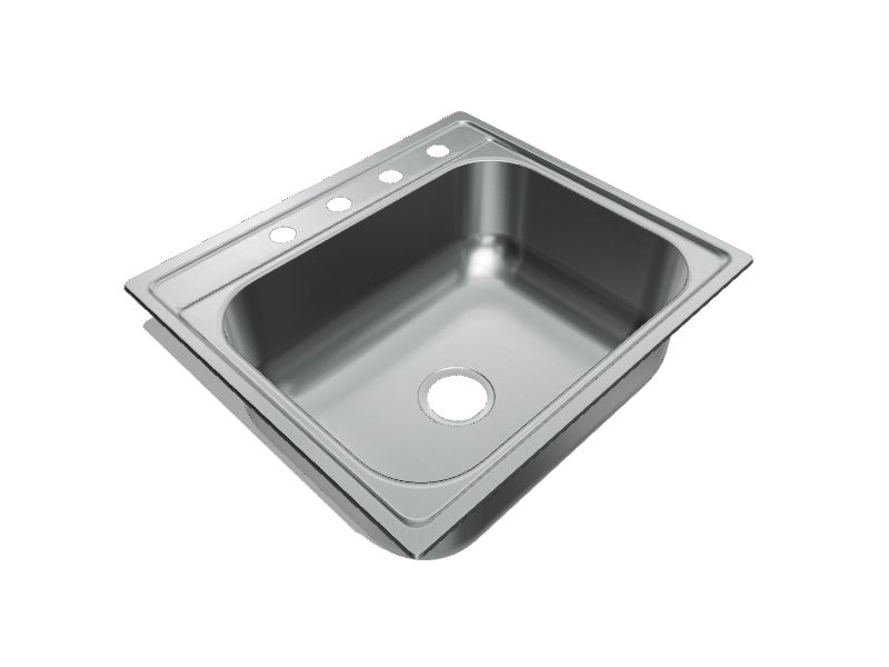 Elkay Drop-In 25-in x 22-in Satin Stainless Steel Single Bowl 4