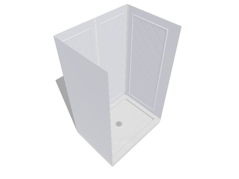 DreamLine 36 x 48 Base and QWALL-5 Shower Backwall Kit - DL-6193C-01