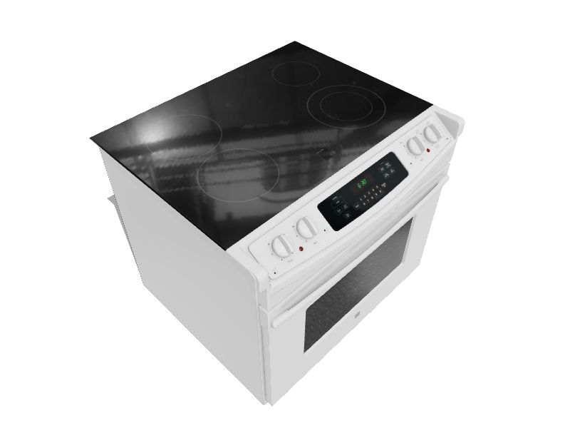 GE 27-in 4 Elements 3-cu ft Self-Cleaning Drop-In Electric Range (White) at