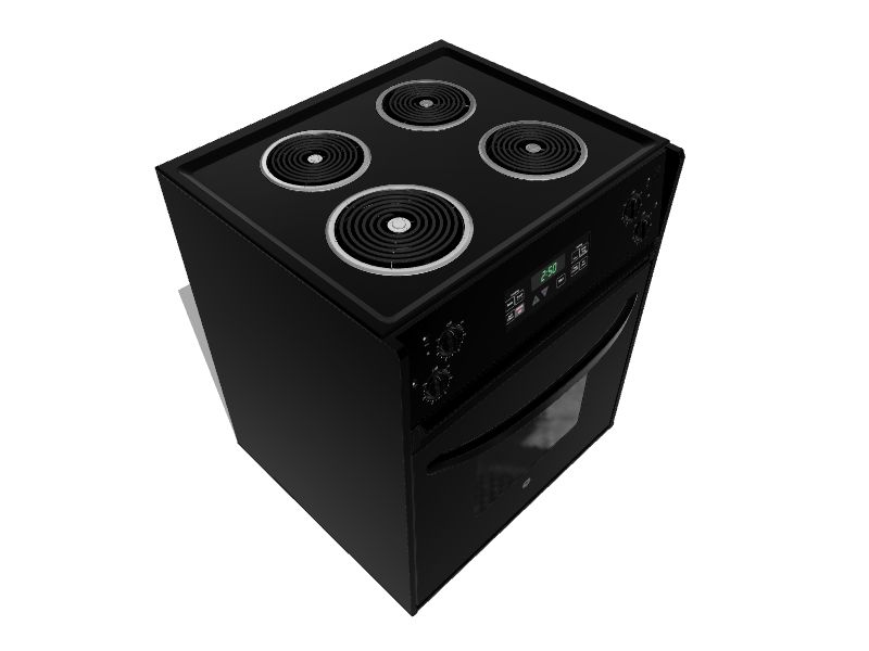 GE 27-in 4 Elements 3-cu ft Self-Cleaning Drop-In Electric Range (Black) at