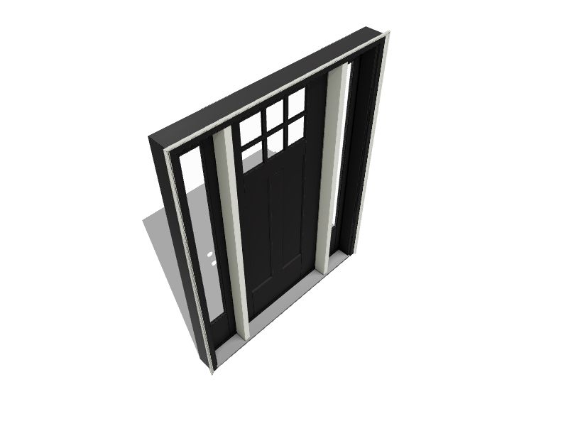 Therma-Tru Benchmark Doors Shaker 36-in x 80-in Fiberglass Craftsman  Right-Hand Inswing Ready To Paint Prehung Single Front Door with Brickmould