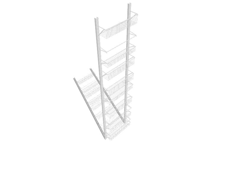 Style Selections White Steel Corner Tiered Shelf 18in L x 5in D (8