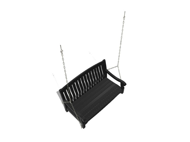 Cambridge Casual Bonn 2 Person Black Wood Outdoor Swing In The Porch