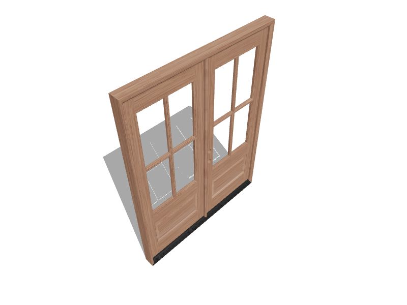 Greatview Doors 36-in x 80-in Wood 3/4 Lite Right-Hand Inswing