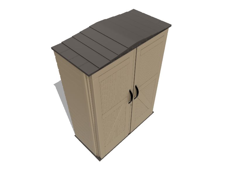  Rubbermaid Outdoor Small Vertical Resin Storage Shed