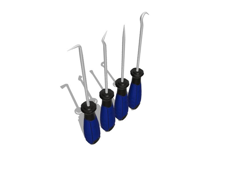 Bleiou 4 Pcs Long Pick and Hook Tool Set 