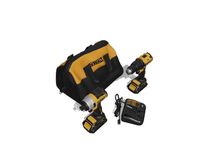 DeWalt DCK240C2 20-Volt Cordless Lithium Ion Drill Driver and Impact Driver Kit