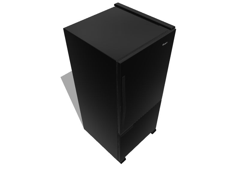 Whirlpool 18.7cu ft BottomFreezer Refrigerator (Black) ENERGY STAR in