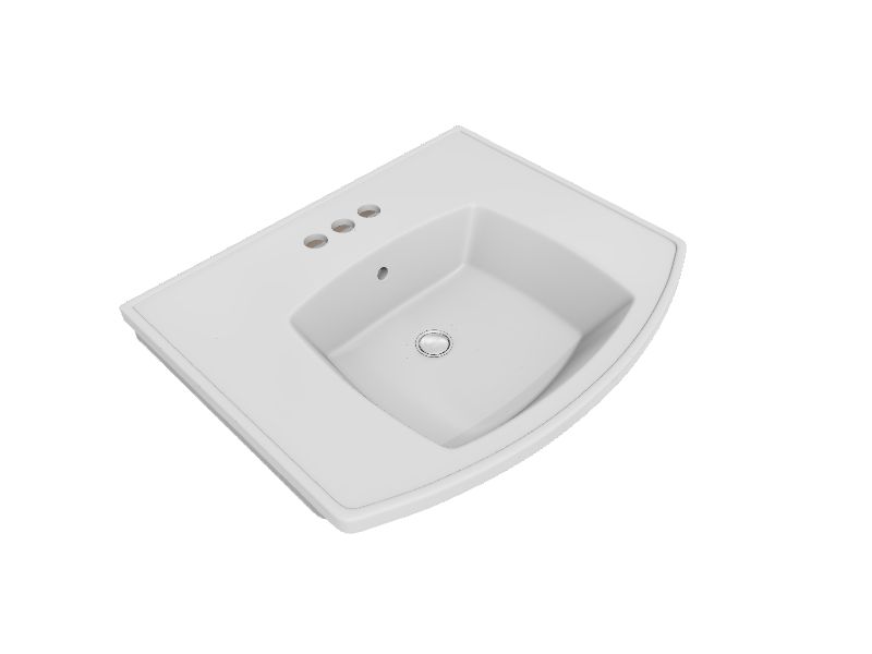 KOHLER Elliston White Vitreous China Traditional Pedestal Sink Top (6.