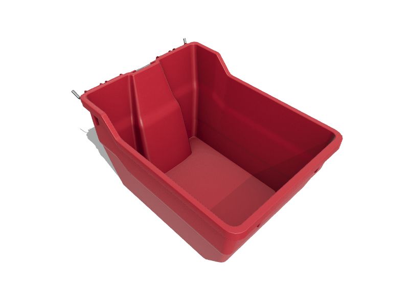 Project Source 6.5-in W x 5.47-in H x 9.17-in D Red Plastic Bin 56205