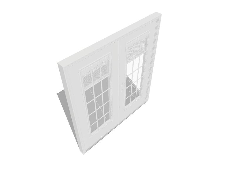 JELD-WEN 72-in x 80-in Low-e External Grilles Primed Steel French  Right-Hand Outswing Double Patio Door