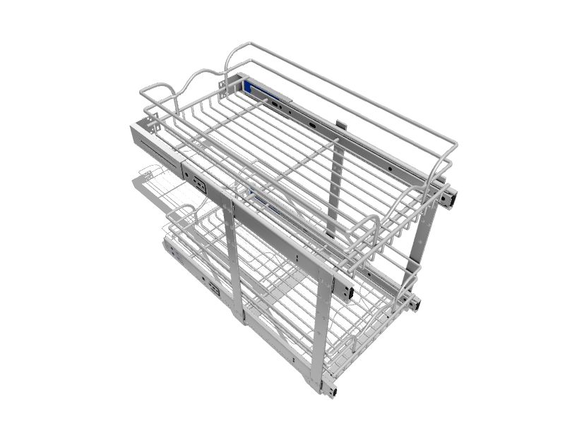 Rev-A-Shelf Two-Tier Pull-Out Baskets 14.75-in W x 19-in H 2-Tier  Cabinet-mount Metal Soft Close Pull-out Sliding Basket Kit