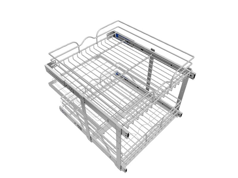 Rev-A-Shelf Two-Tier Pull-Out Baskets 17.75-in W x 19-in H 2-Tier Cabinet-mount  Metal Soft Close Pull-out Sliding Basket Kit in the Cabinet Organizers  department at