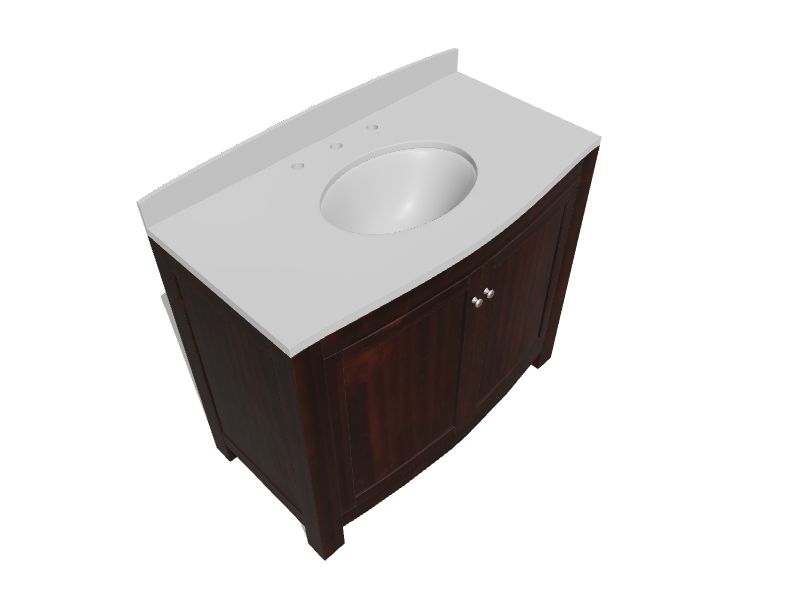 allen + roth Moravia 36in Sable Undermount Single Sink Bathroom Vanity