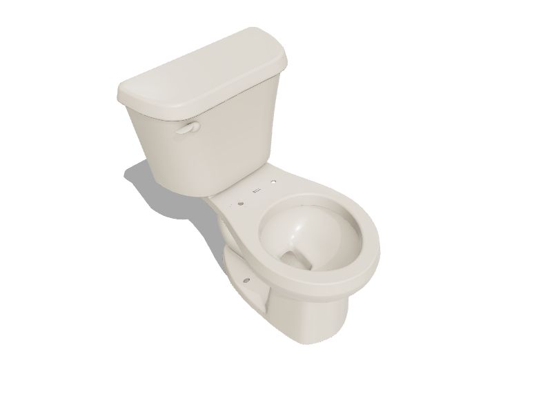 American Standard Colony Bone Round Standard Height 2piece WaterSense Toilet 12in RoughIn 1.