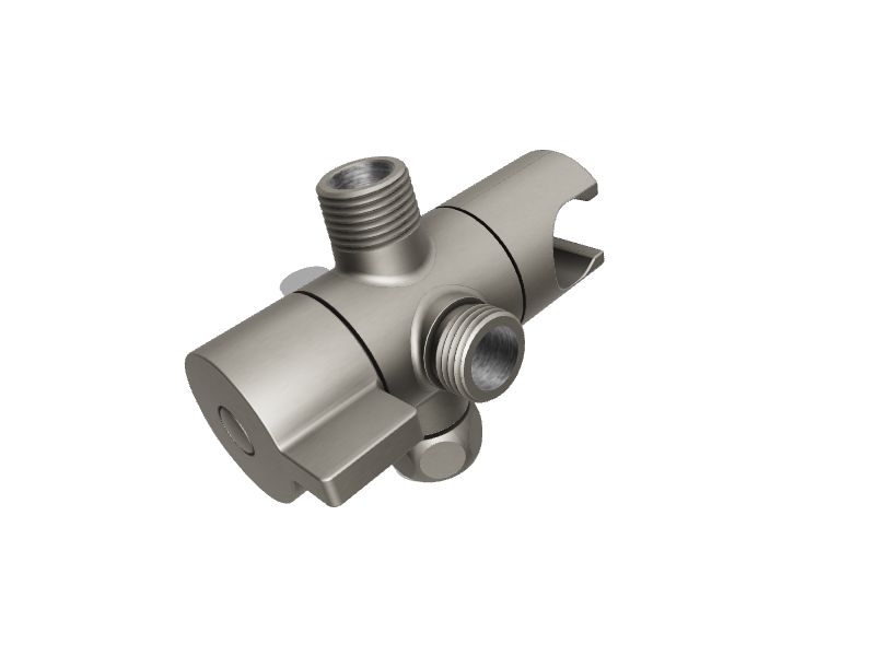 Moen Brushed Nickel Shower Arm with Diverter at