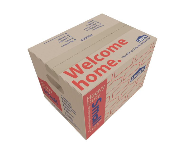 Lowe's 18-in W x 16-in H x 18-in D Classic Medium Cardboard Moving Box with  Handle Holes in the Moving Boxes department at