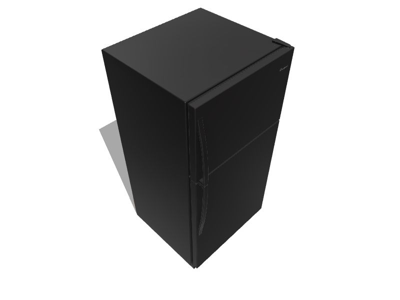 Whirlpool 20.5cu ft TopFreezer Refrigerator (Black) in the Top