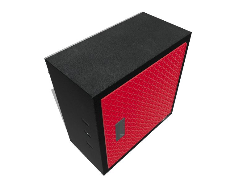 Gladiator Steel Wallmounted Garage in Red (24in W x 24in H x