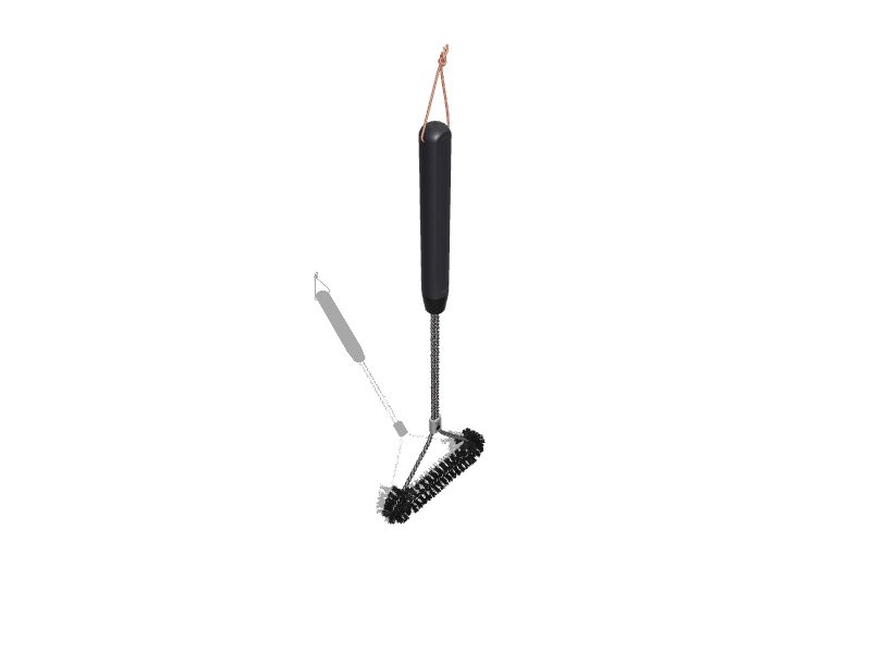 Weber 3-Sided Grill Brush, 12 Inch, Black