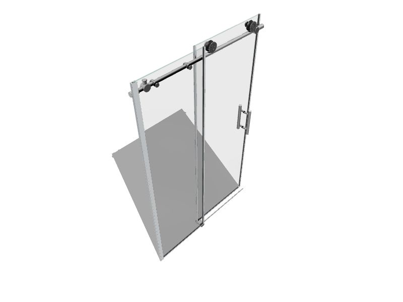 OVE Decors Sydney Polished Chrome 461/2in to 48in W x 78.75in H Frameless Sliding Shower