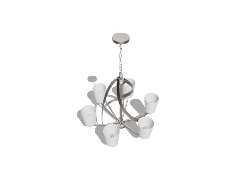 Kichler Layla 6Light Brushed Nickel Transitional Dry rated Chandelier