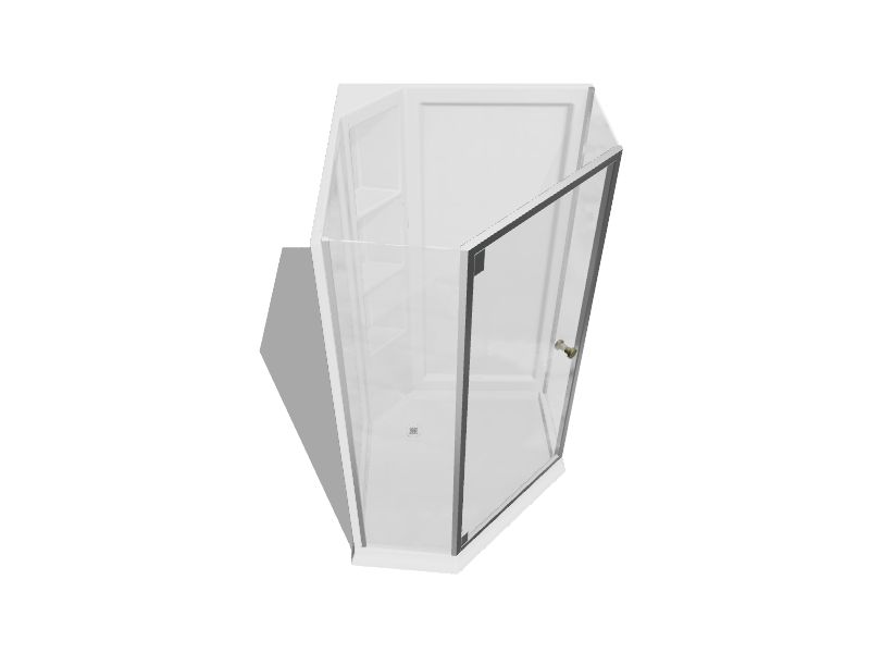 Sterling Solitaire White 4Piece 42in x 42in x 78in Base/Wall/Door