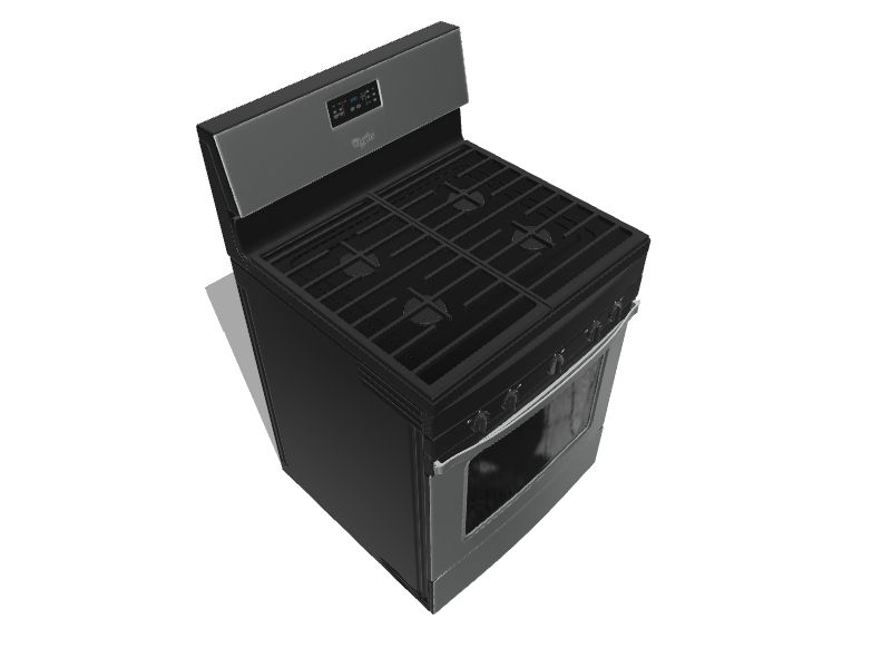 Whirlpool 30in 5 Burners 5cu ft SelfCleaning Convection Oven