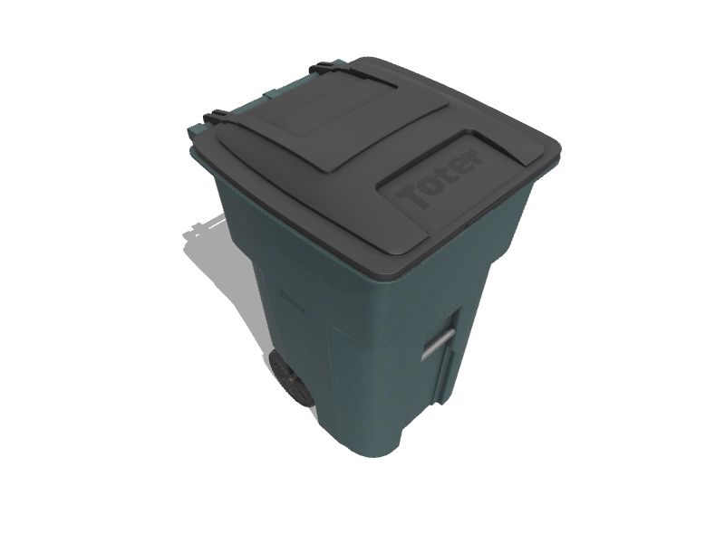 Toter Wheeled Garbage Can Polyethylene 32 gal.