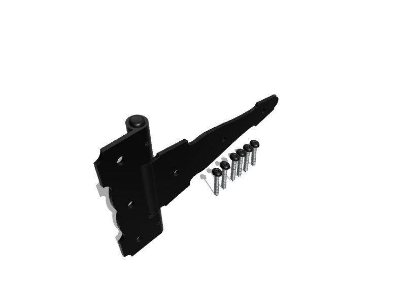 National Hardware 6in H Black Exterior Strap Door Hinge in the Gate