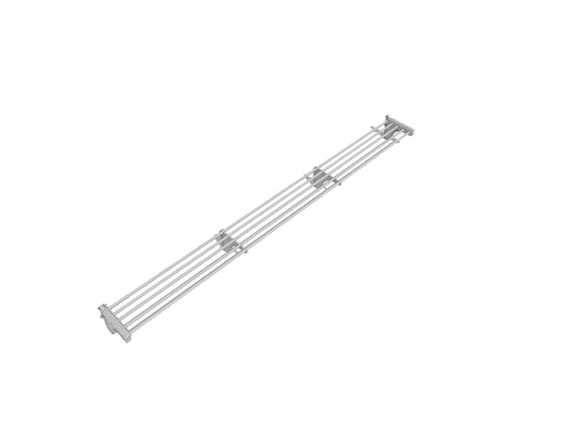EZ Shelf EASY SHELF 3.33ft to 10.2ft x 12in White Wire Closet Kit in