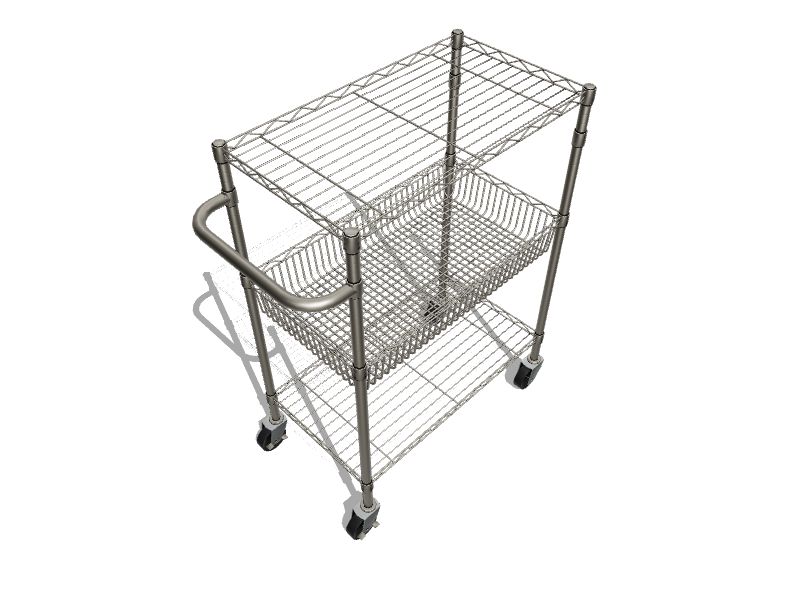 Alera Gray Metal Base with Steel Metal Top Kitchen Cart (28-in x 16-in x 39-in) Alera Gray Metal Base with Steel Metal Top Kitchen Cart (28-in x 16-in x 39-in)