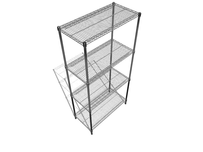 Alera 5-Shelf Wire Shelving Kit Casters and Shelf Liners 36x18x72