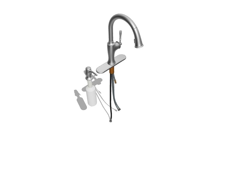 KOHLER Cardale Vibrant Stainless Single Handle Pulldown Kitchen Faucet with Sprayer Function