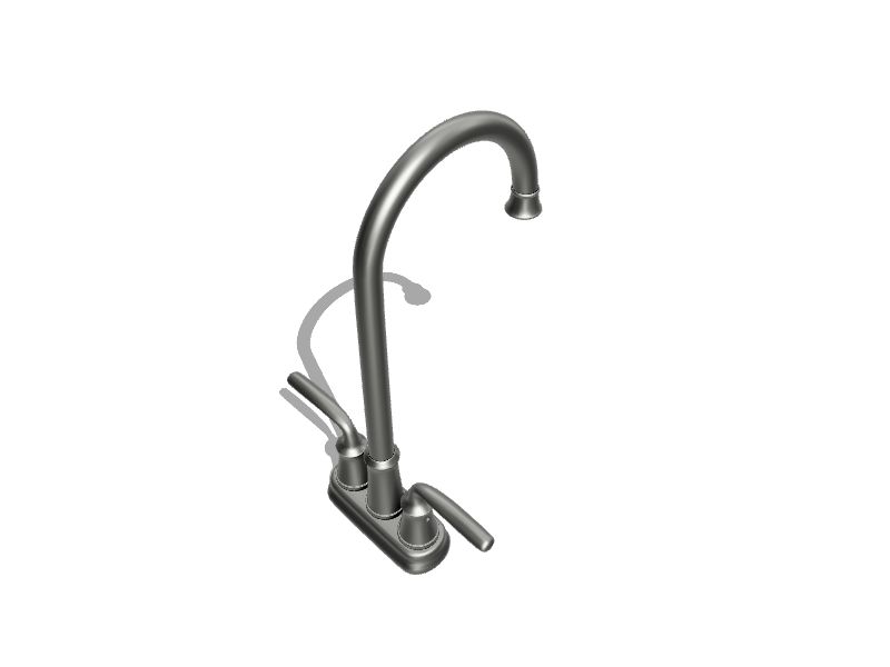 Delta Lorain 2-Handle Kitchen Faucet - Stainless Steel High Arc Swivel Spout, 3-Hole Installation - View #7