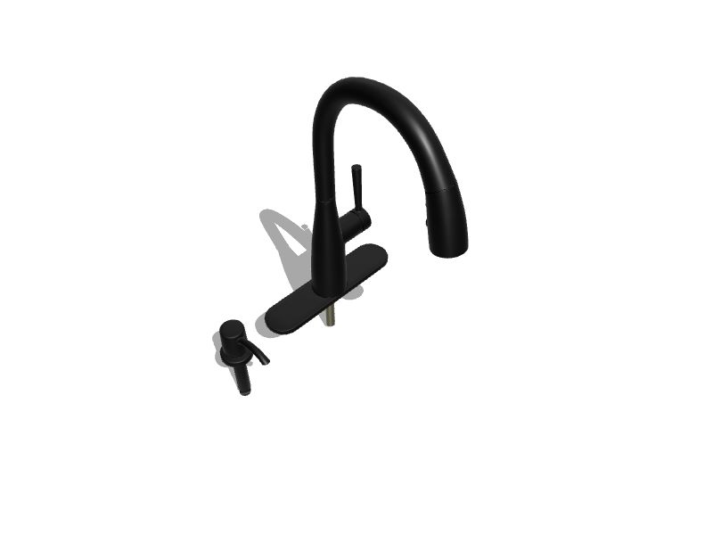 Pfister Raya Black Single Handle Higharc Kitchen Faucet with Deck