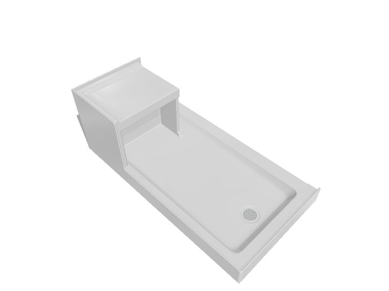 KOHLER Tresham 32in W x 60in L with Left Drain Rectangle Shower Base