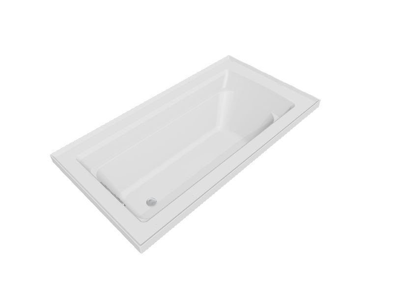 KOHLER Underscore 60 in. x 30 in. Rectangular Soaking Bathtub with  Reversible Drain in White K-1121-0 - The Home Depot