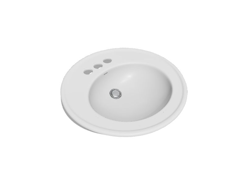 KOHLER Brookline White DropIn Round Bathroom Sink (19in x 19in) at