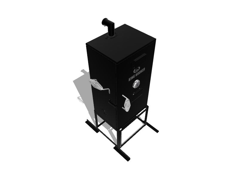 King Kooker 506-Sq in Black Gas Smoker in the Gas Smokers