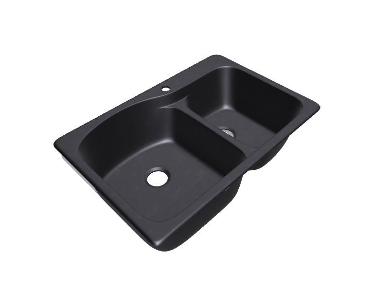 franke dig62d91 primo 33 double basin graphite kitchen sink