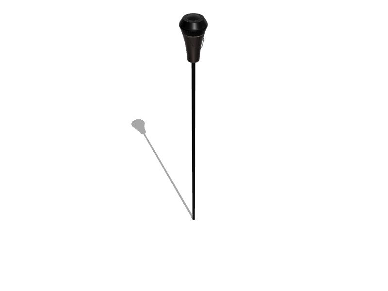 TIKI Island King 66in Large Flame Gun Metal Steel Garden Torch in the