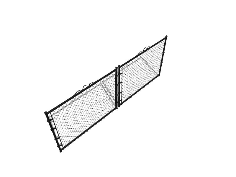 4ft H x 10ft W Vinyl Coated Vinylcoated Steel Drivethru Chain Link