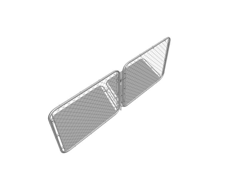 4ft H x 10ft W Galvanized Vinylcoated Steel Drivethru Chain Link