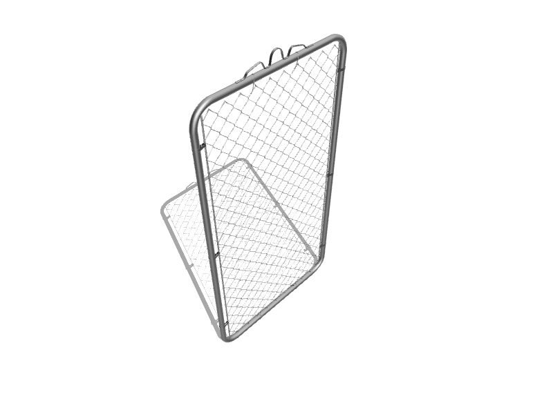 3-ft x 3-ft 6-in Galvanized Steel Chain-Link Walk Gate at