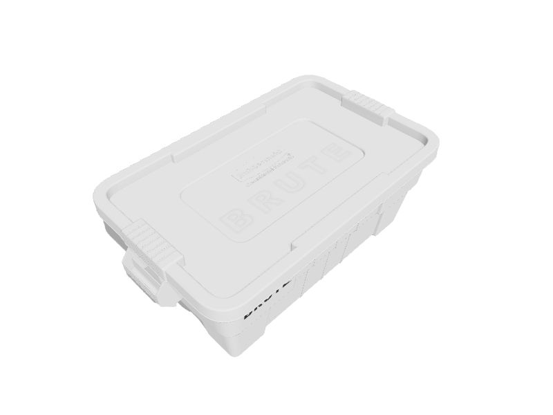 Rubbermaid white Bulk Storage Bin, With 3 drawers And Lid 30”h x