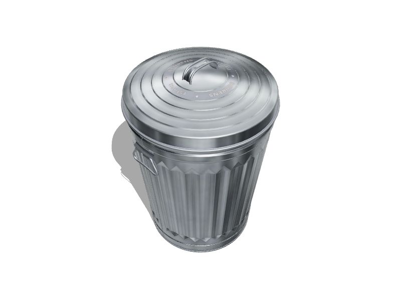 metal trash can lid