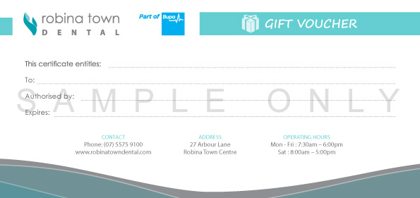 dental gift certificate template