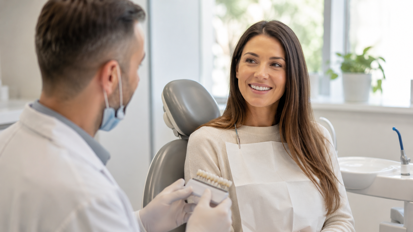 dentist treating a female patient