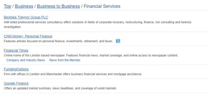 web directories link building